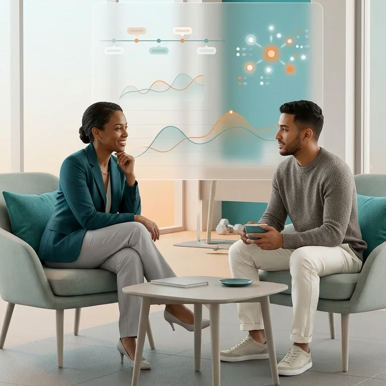 Two people in a coaching conversation